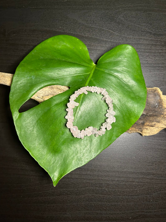 Rosenquarz Splitterarmband