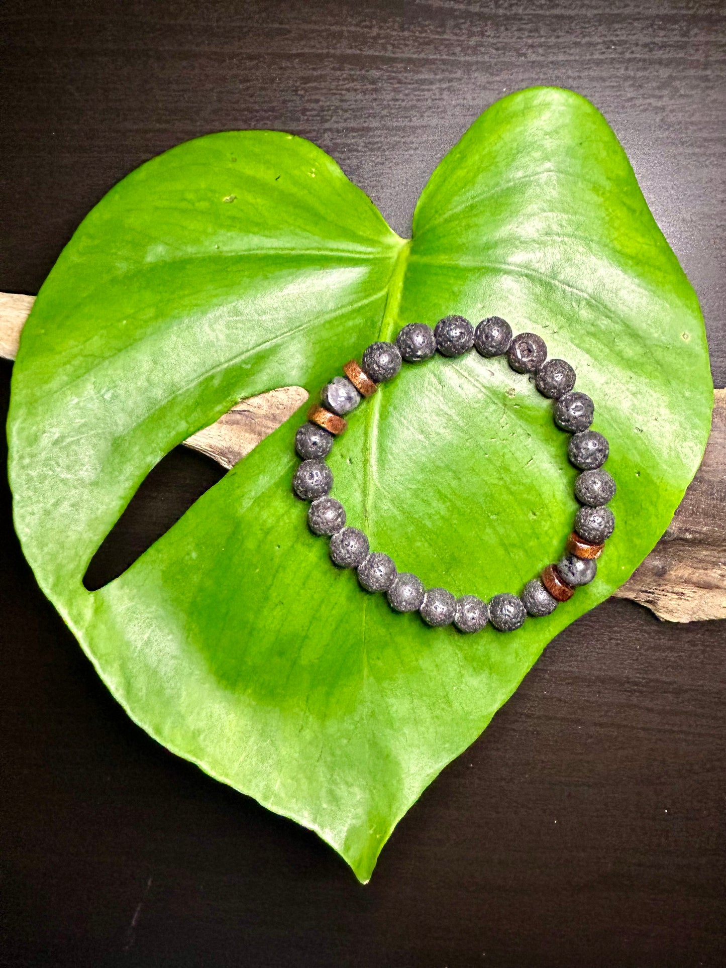 Labradorit-Lavastein Armband