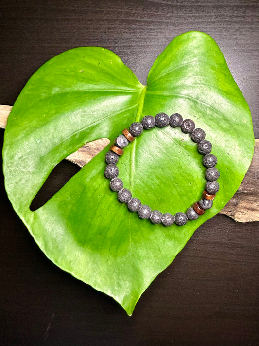Labradorit-Lavastein Armband