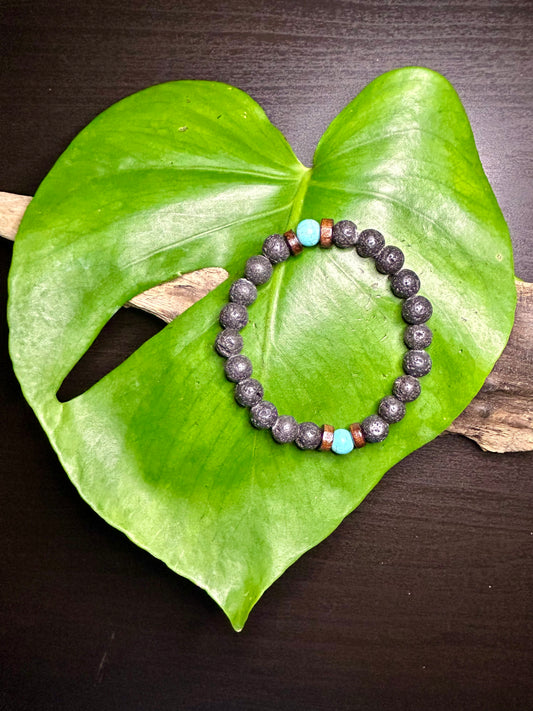Türkis-Lavastein Armband