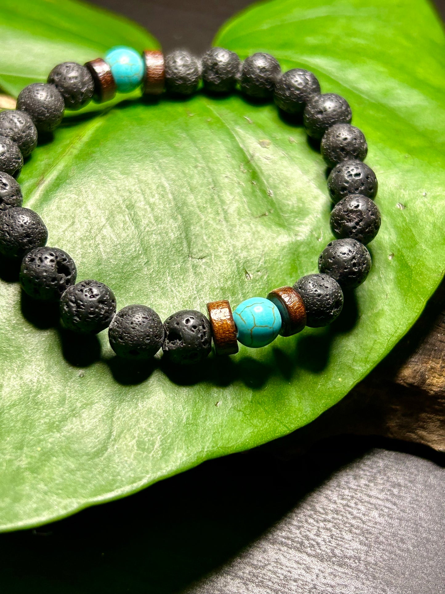 Türkis-Lavastein Armband