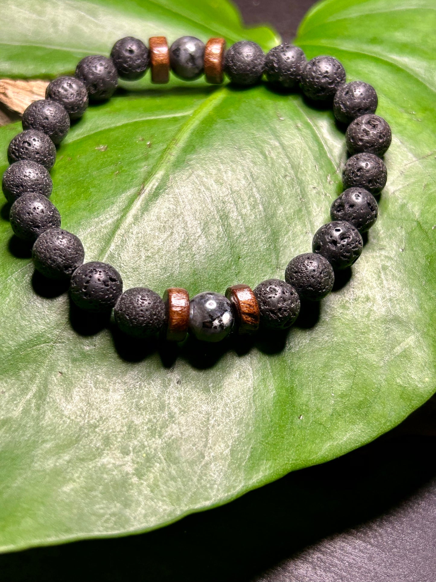 Labradorit-Lavastein Armband