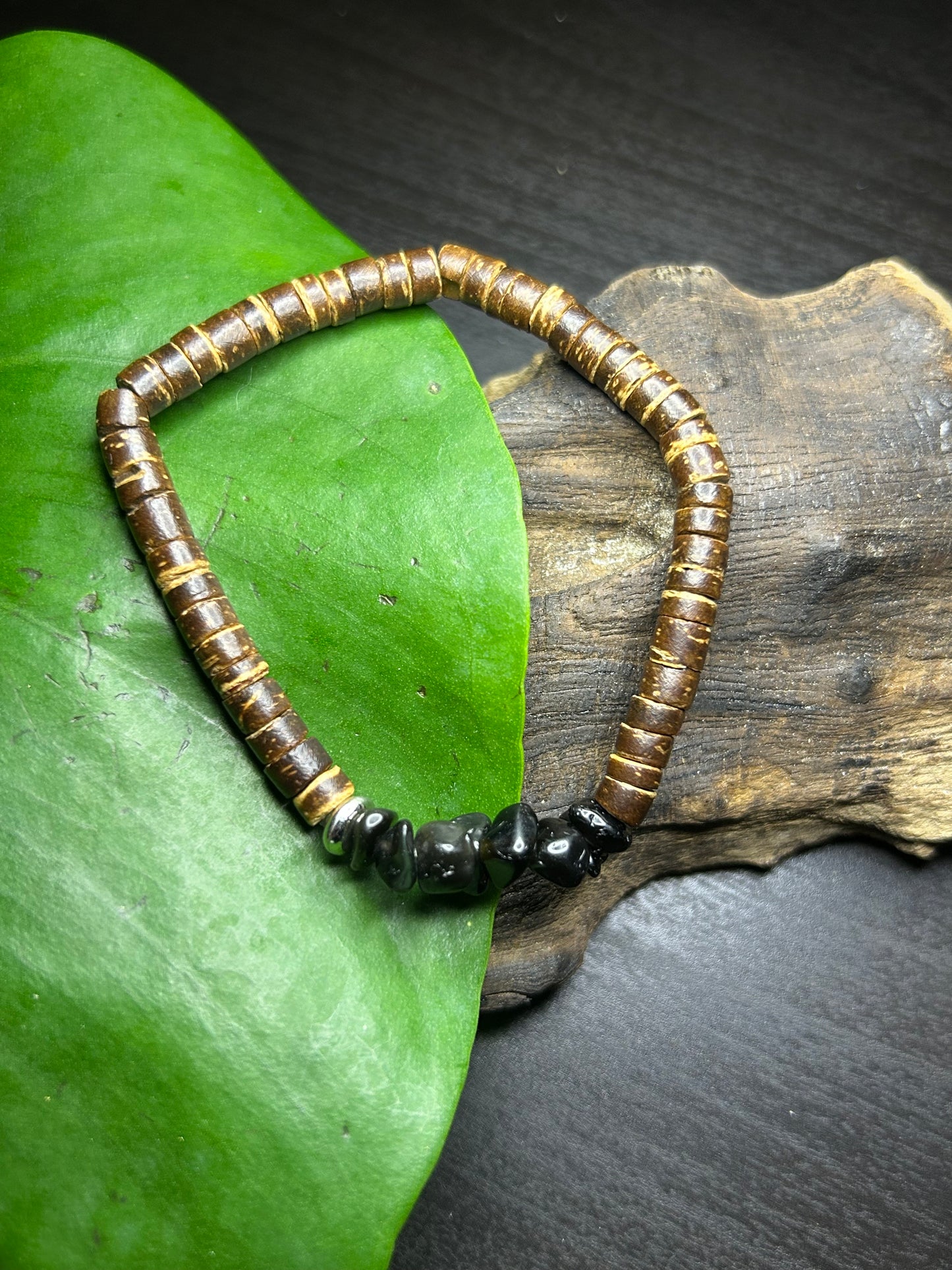 Obsidian Splitter Armband