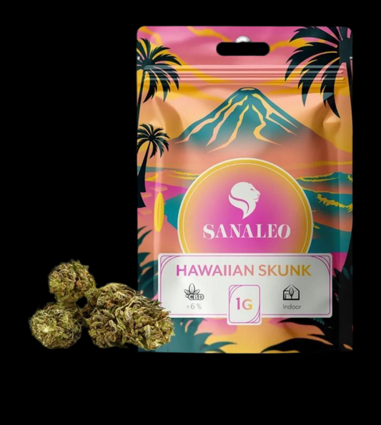 🌺Sanaleo CBD 6%/THC<0,2% - 1g Hawaiian Skunk